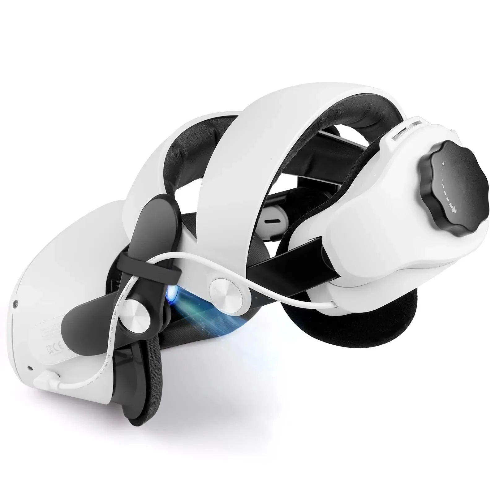 Glasögon 3D -glasögon 2023 för Oculus Quest 2 Batteripaket 5300MHA ELITE Rem med Halo VR Power Bank för Meta 2 230210