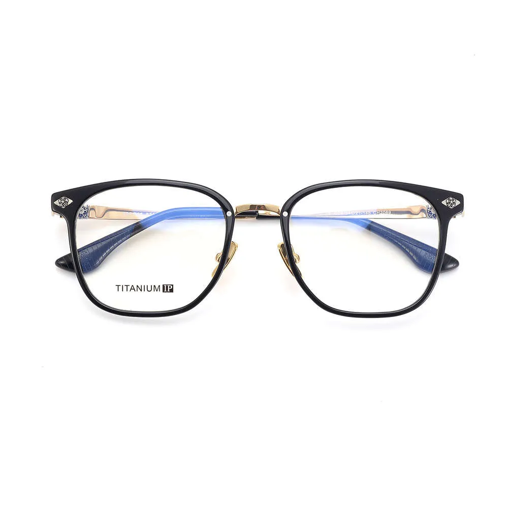 Chross de soleil chromés de luxe design chromes de luxe new pure titane verres de mode plaque d'image coeur optique masculin 2024 anti-bleu de haute qualité mmto