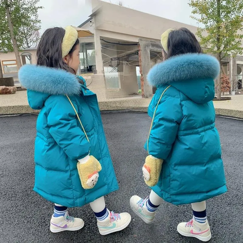 Down Coat Girl Baby Cotton Winter 2023 Modne dzieci zagęszczone na zewnątrz