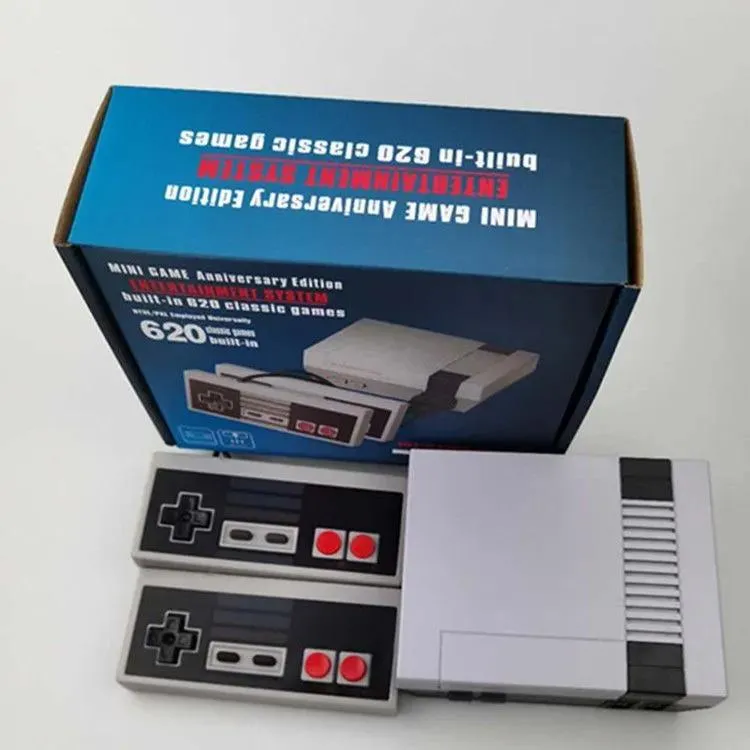 Jogadores com console de varejo Mini Can TV 500 620 Consoles Caixas de jogo Video Freight NES For Games Store by Sea Ocean Handheld Xciaf