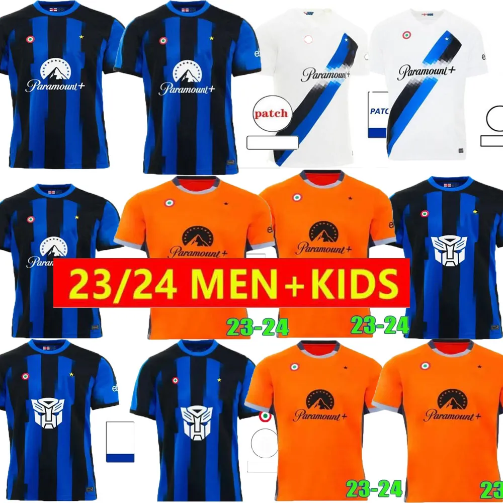 23 24 Maglia Inters Milans Maglie da calcio Kit e Man Kit Final Maillot de Foot Lukaku Dzeko Lautaro 2023 2024 IM Maglie Football Shirt Allenamento 115