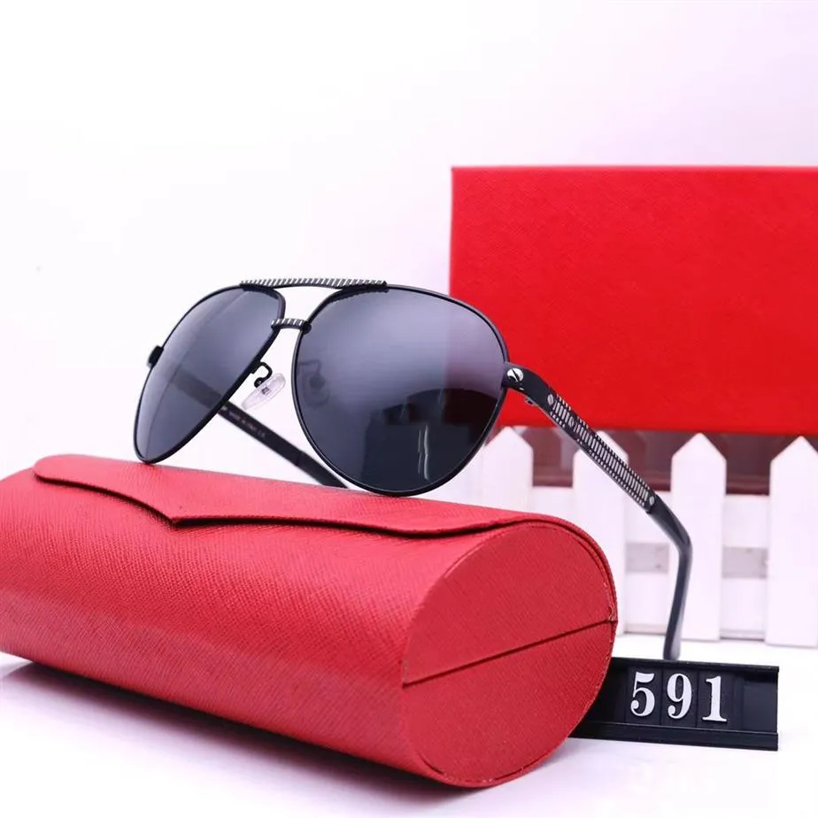 Floating frame luxury designer sunglasses for man women cd glasses mens high grade square metal sunglass oversized oval Frame gogg224K