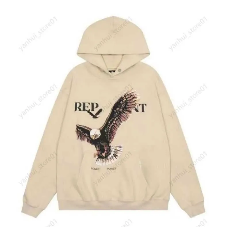 Temsilct Hoodie Sweatshirts Tasarımcı Mektubu Temsil Edildi Hoodie Erkekler Tide Marka Vahşi High Street Sıraslı Amerikan Gevşek Çift Reprreeesent Hoodies Sweater P24