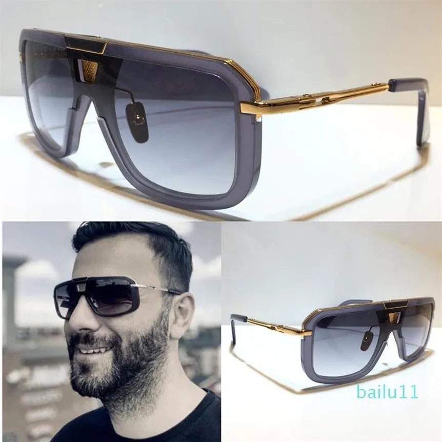 럭셔리 -M 8 선글라스 남성 금속 레트로 특수 유엔 선글라스 패션 스타일 플레이트 프레임 UV 400 미러 최고 품질 WI252S
