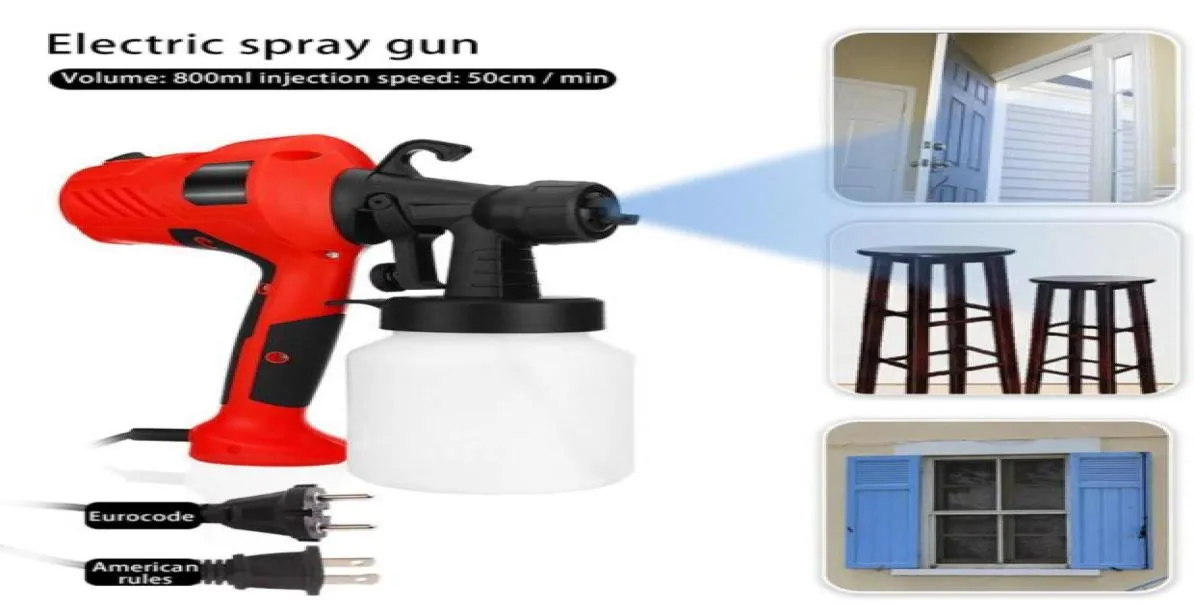 Electric Handheld Spray Gun HVLP Spay Guns EUUK Plug airbrush High Power Electrics Paint Sprayer For Painting Wood Furniture4064058