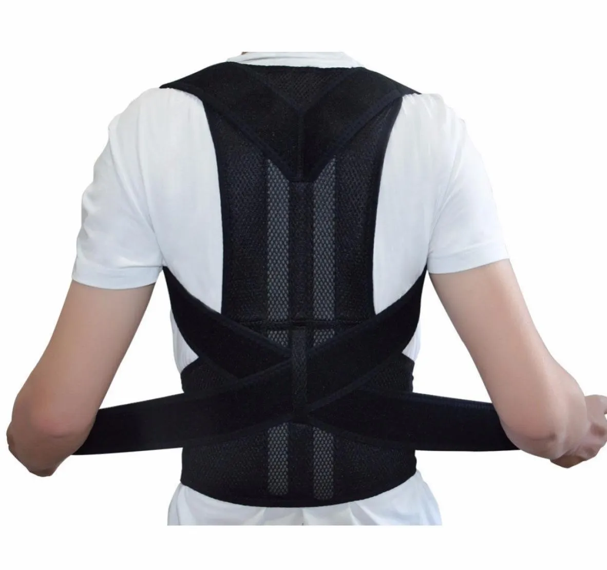 Correttore posturale per scoliosi completa Cintura di supporto lombare Tutore per spalla tondo per schiena Deluxe AFTB0034261954