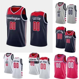 Basketball Jerseys Men Women Youth ''Wizards''Custom 8 Rui Hachimura 3 Bradley Beal 6 Kristaps Porzingis 22 Monte Morris 33 Kyle Kuzma