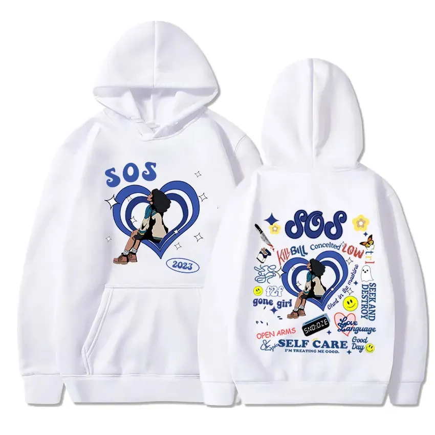 SZA Concert Tour SOS Good Days Hoodie for Men Fashion's Fashion Oversize Hoodies Felpette hip hop streetwear y2k abbigliamento 231221