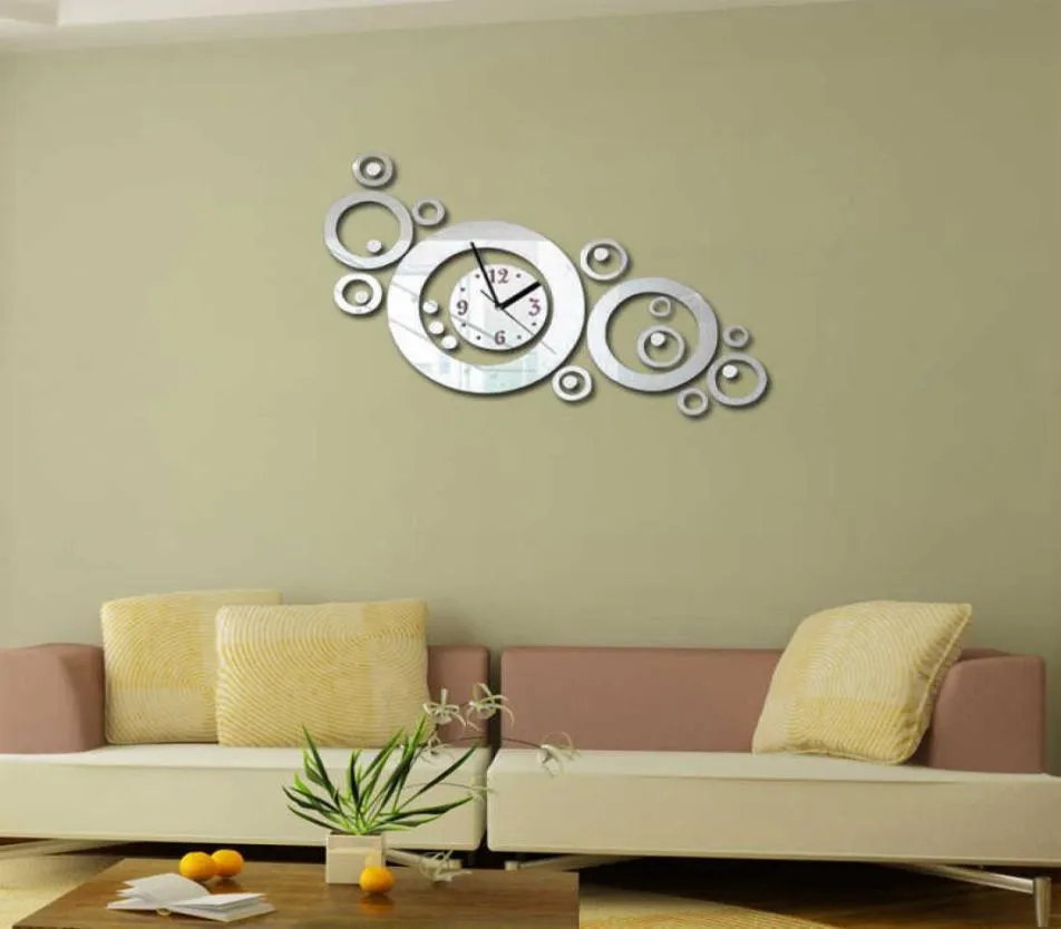 Horloge murale Acrylique Quartz montre Horloge Reloj de Pared Living Room Corloges décoratives modernes autocollants 3D Europe H0922274863