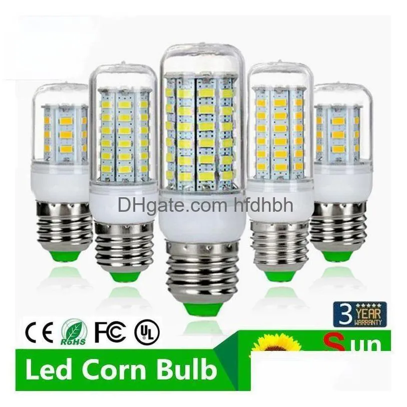 LED -glödlampor SMD5730 E27 GU10 B22 E12 E14 G9 BBS 7W 9W 12W 15W 18W 110V 220V 360 Vinkel BB Corn Light Drop Delivery Light Lighting DHTAS