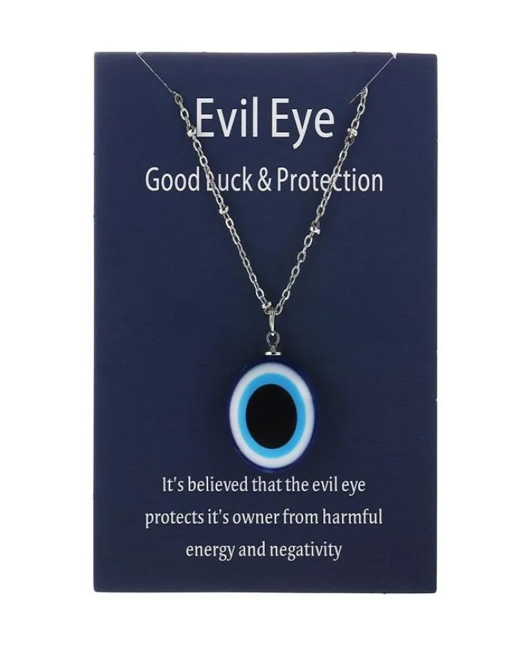 1PC Blue Glass Evil Eye Pendants Halsband för kvinnor Män Turkiet Lucky Necklace Choker smycken Tillbehör5608048