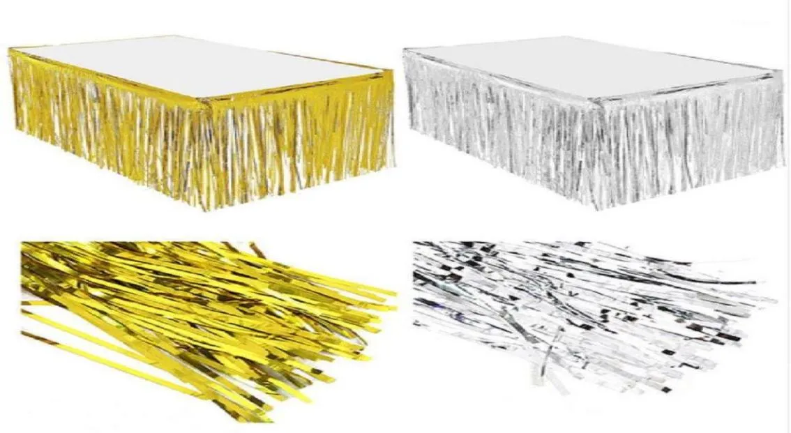 FOIL FRINGE METALLIC PESKIN TABLE KOT EL WHING Party Banquet Graduate Wedding Celebrate Decor Accessories16774837