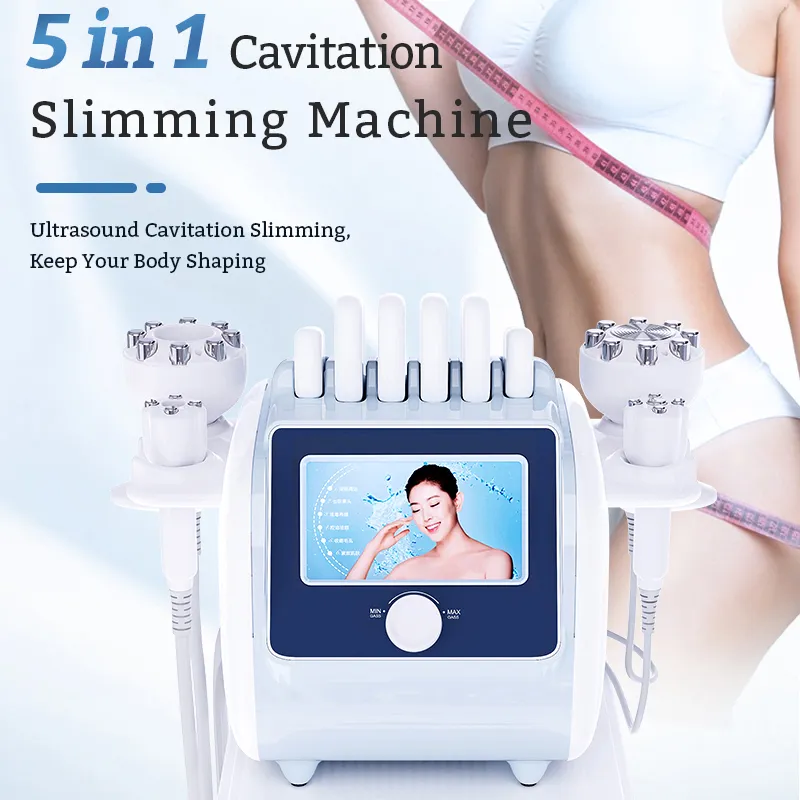 Non-invasive Portable K2 Grease Explosion Body Contour 40Khz Cavitation Lipolytic Device 5 in 1 Lipolaser Vacuum RF Skin Detox Rejuvenation Salon