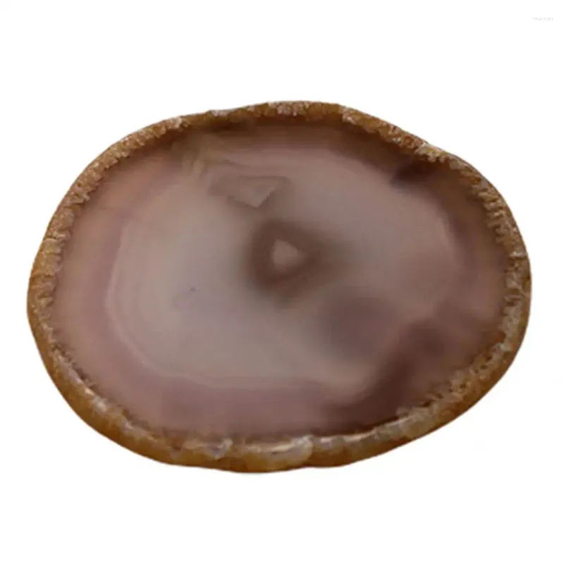 Masa paspasları kupa paspas dilimlenmiş pürüzsüz yüzey taş dekoratif yaratıcı doğal akik
