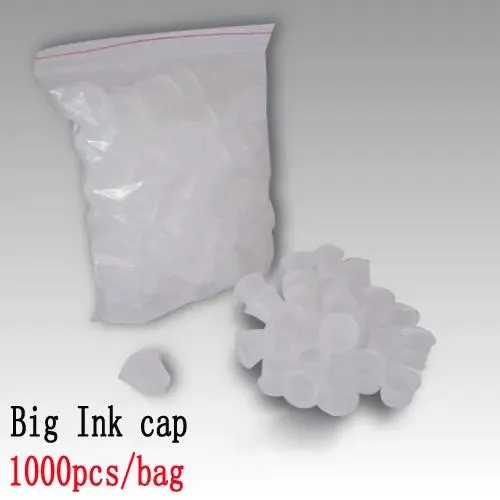 Rack 1000st Big Size White Tattoo Ink Cups Caps Wide Cup