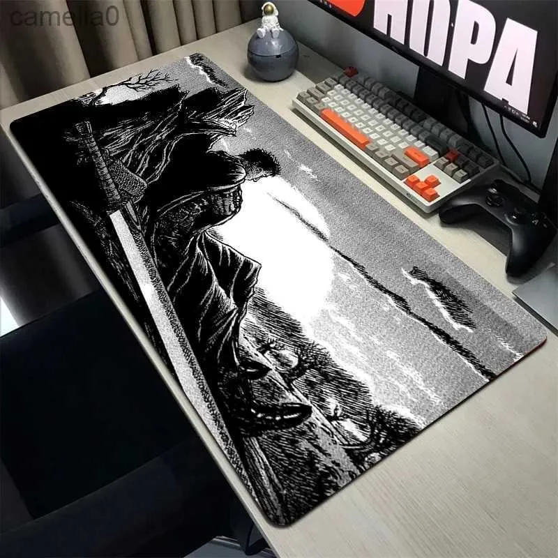 Maus-Pads Handgelenk ruht werser Mousepad Anime Maus-Pad xxl Tastaturpolster großer Laptop-Spielmatten Speed ​​Anti-Slip-Schreibtisch-Mat Office Mousepads Manga Teppich 231221