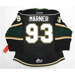 High quality Real Men Real Full Embroidery #93 Mitch Marner London Knights Ohl Authentic Third Edge 2.07287 or Custom Any Name or Number