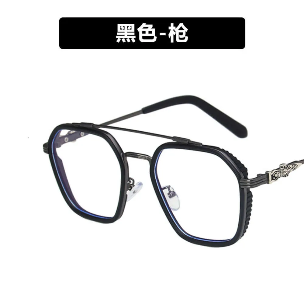 CH Cross Sonnenbrillen Frames Designer Chrome Domens Double Eyeglass Rahmen Herren -Trendy Myopie ausgestattet Retro Black Gold Eyes Herzbrille 2024 Hochqualität C3OQ