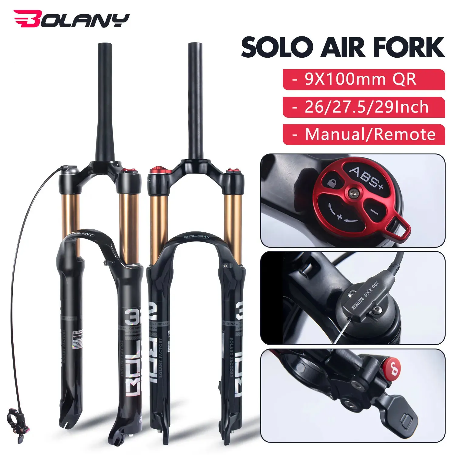 SUPENSIONE AIR AIR BIKE BOLANNE 2927526INCH 120mm Magnesio in lega rapida rilascio di biciclette MTB Bicycle 231221