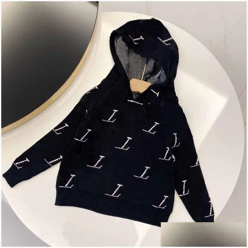 Pullover Kids Fashion Sweaters Boys Girls Uni Baby Plover Autumn Winter Sweatshirts Children Keep Warm Letter Printed Sweater Jumper C Dhoie