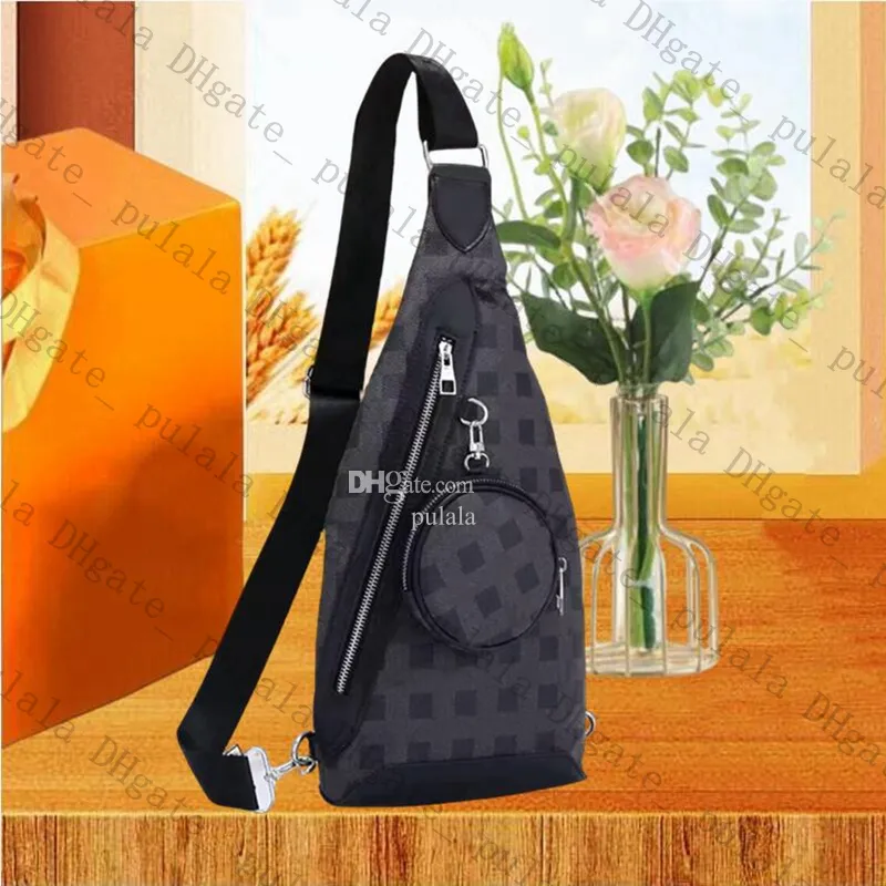 Sac à coffre pour hommes de créateur de mode sac à main poitrine de poitrine crossbody bac à dos sac à dos sacs à dos sacs de messager Black Grid Purse homme femme Bumbag Avenue Sac