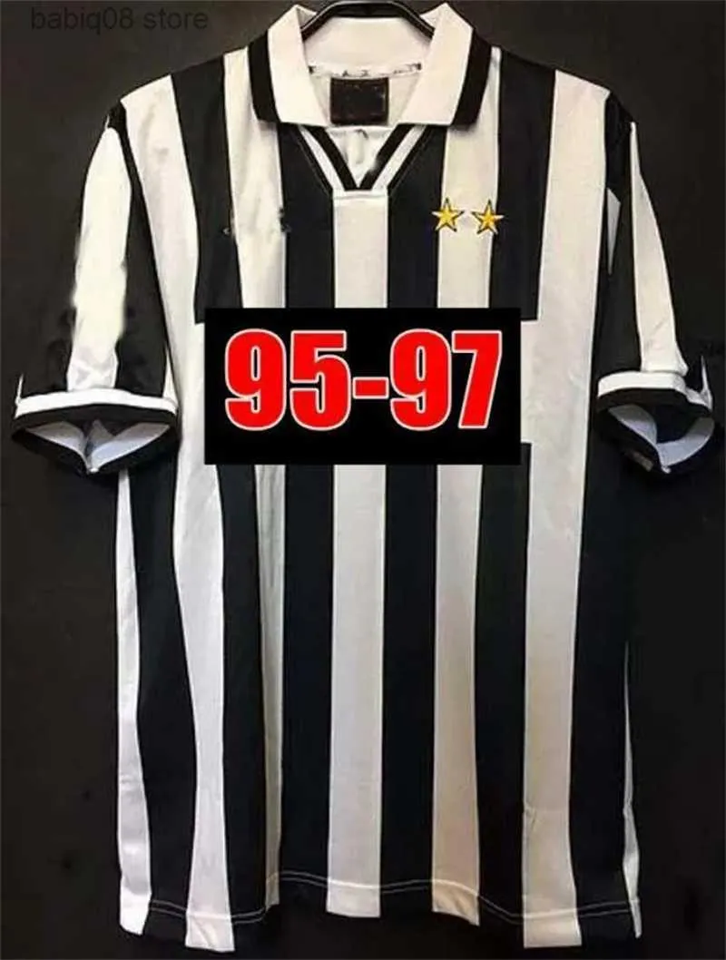 팬 Tops Tees 97/98 레트로 버전 Ronaldo Soccer Jerseys 84 85 00 02 03 04 05 11 12 15 16 Del Piero Inzaghi Zidane Marchisio Ibrahimovic Davids Italia Football Shirt