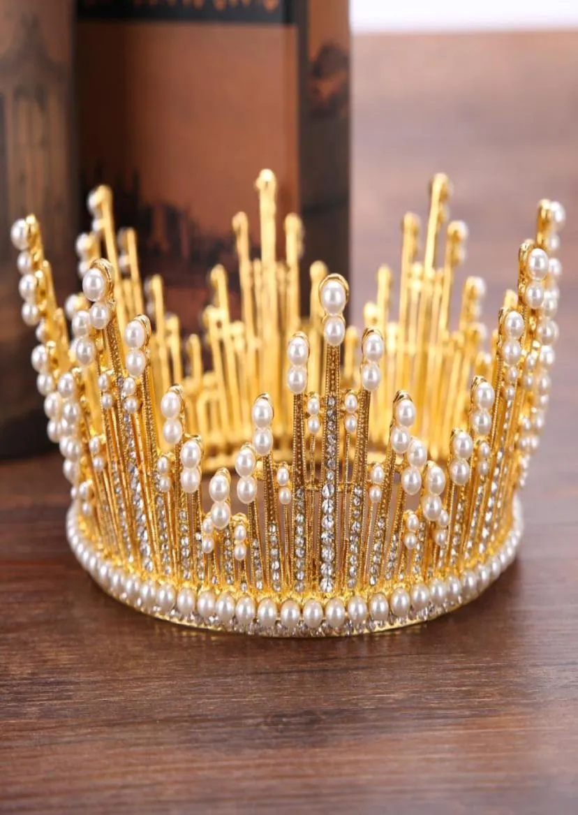 Tiaras and Crowns Crowns Full Crowns ACCESSOIRES DE CHEAUX BRIDALES COURTES COURCES COURCES POUR LES COURSES DE MEDIA