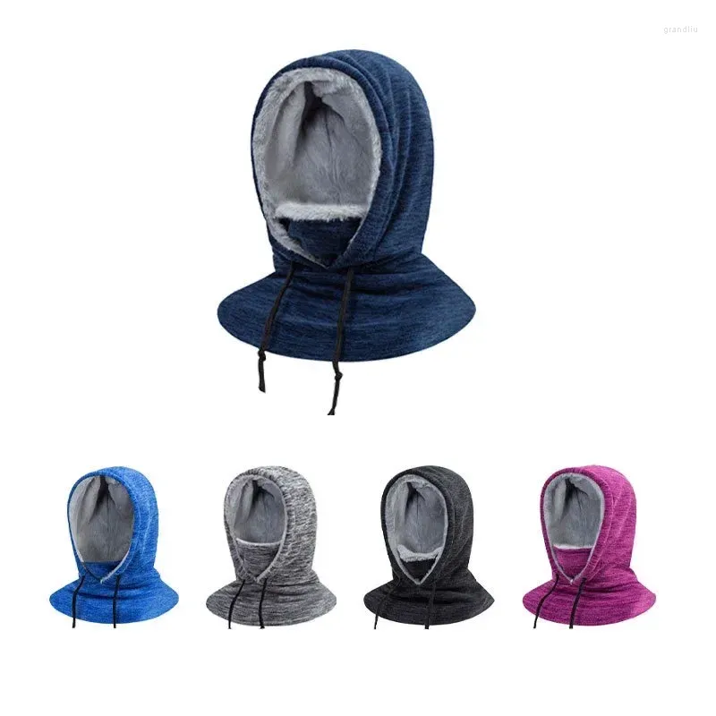 Bérets chapeaux pour hommes et femmes hiver résistant au froid cyclisme en plein air épaissi chaud protection des oreilles coupe-vent Snood-in-one capuches