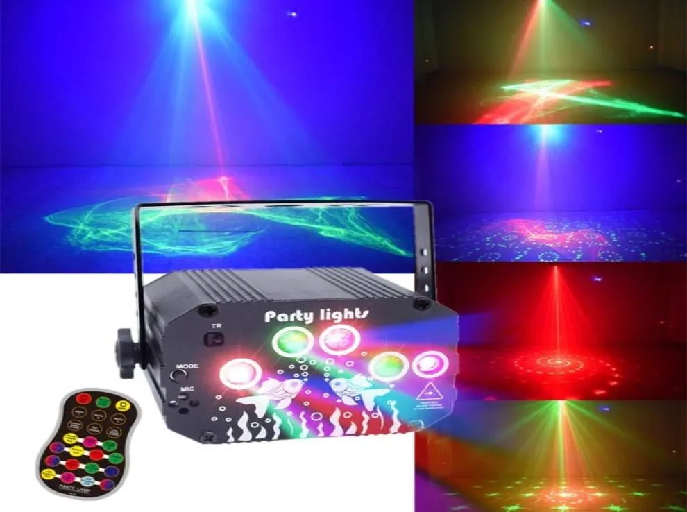 3 в 1 светодиодный лазерный проектор Aurora Dream Pattern RGB Disco Light USB Power Remote Control Dj Party Lamp для свадьбы на сцене 6985715