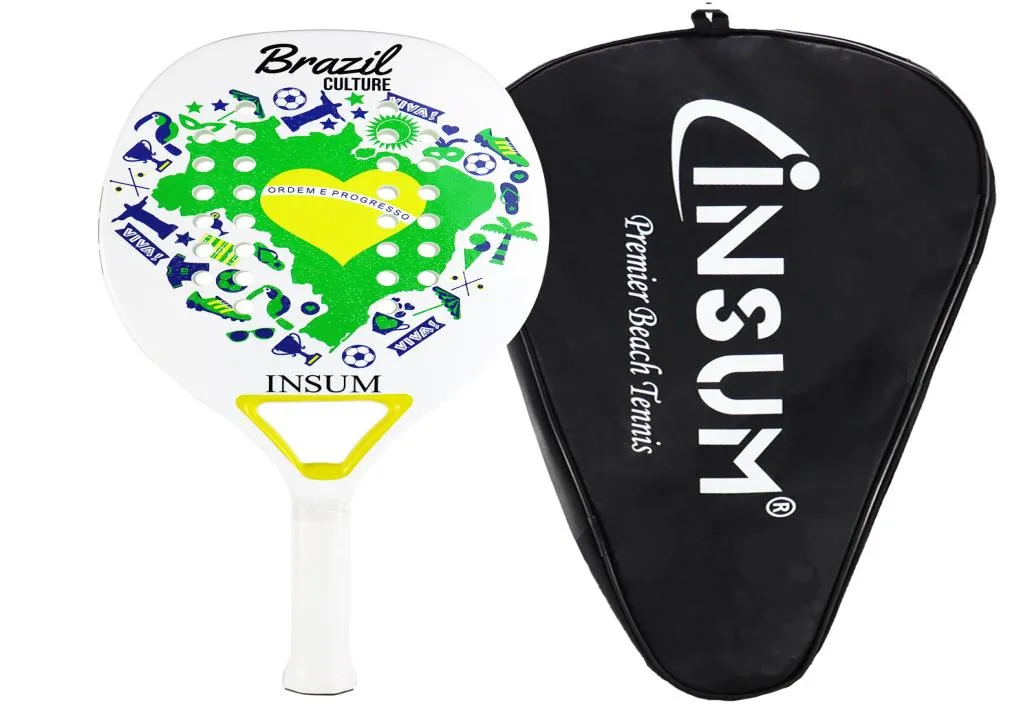 Raquettes de tennis Brésil Beach Racquet Racket Fibre en carbone EVA EVA SOFF SAND Grit Surface 2211116412959