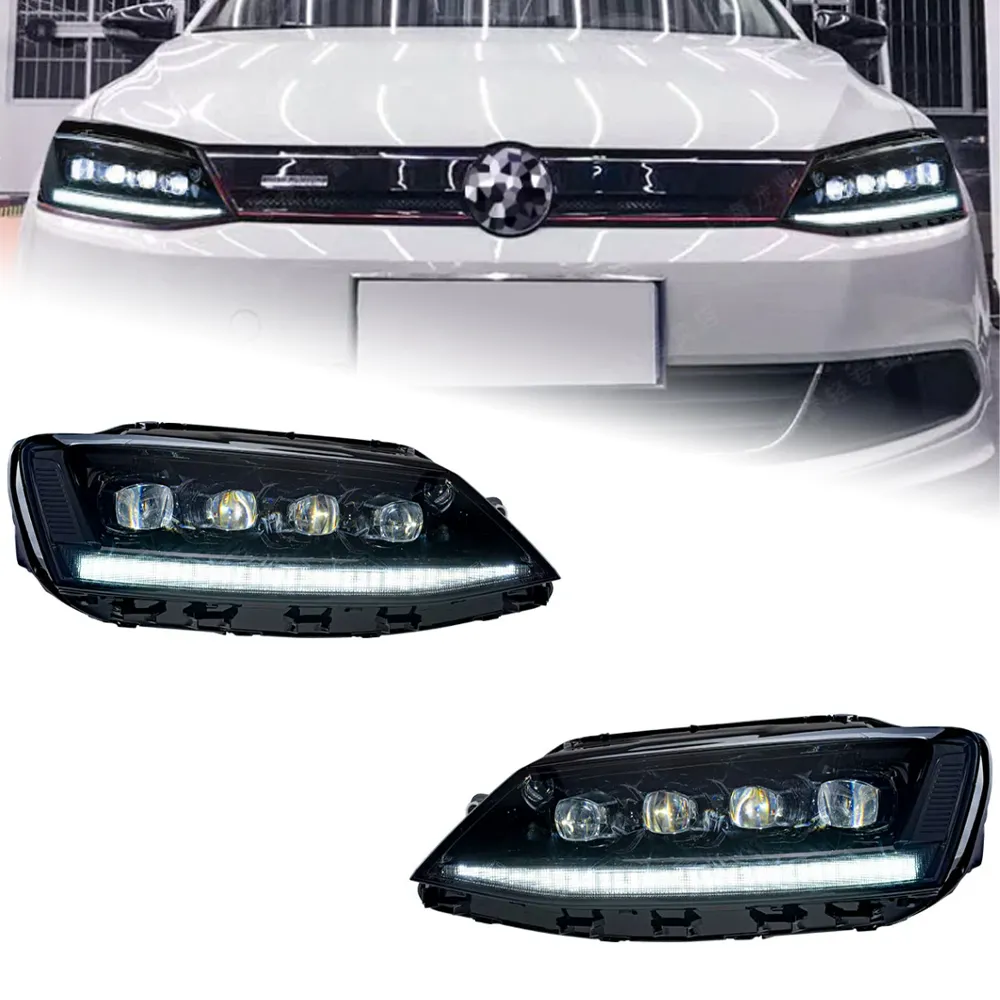 Phare LED pour VW Jetta Mk6 2011-20 18 R8, feux de route, clignotants, feux de route avant