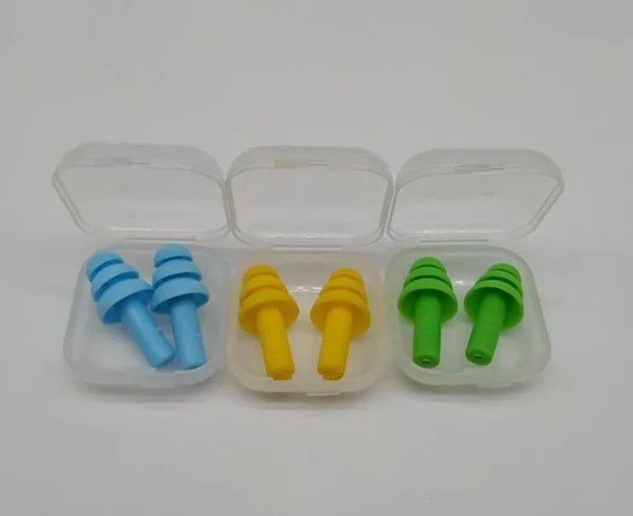 Silicone Earplugs Swimmers Soft and Flexible Ear Plugs for travelling & sleeping reduce noise Ear plug DHL Free