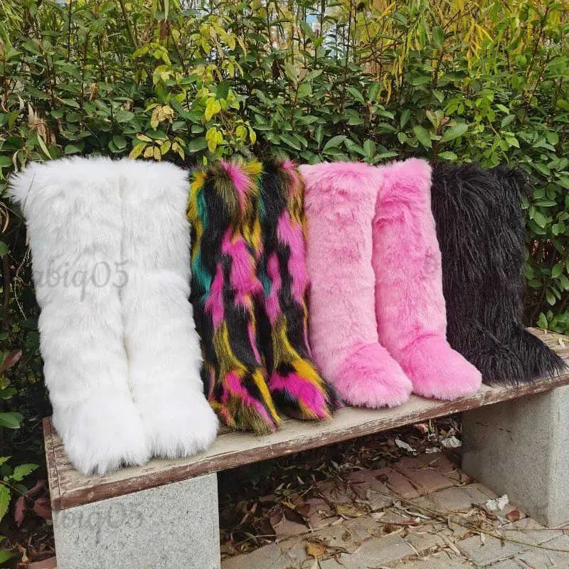 Fashion Fur Boots: Womens Winter Snow Boots With Plush Faux Fashion Fur Boots: Womens Winter Snow Boots With Plush Faux