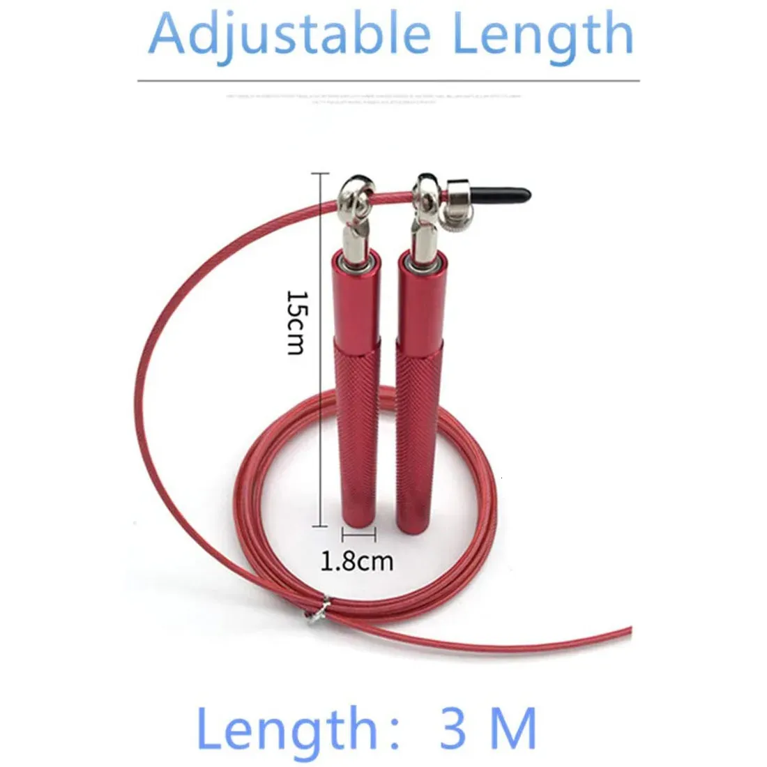 Speed Jump Rope Fitness Skipping Rope Steel Cordless Ball Bearing