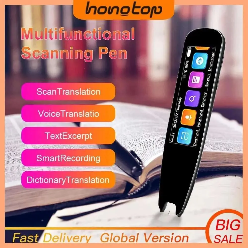 Översättare Hongtop Smart MultifunctionTranslation Real Time Languages ​​Business Dictionary Voice Scan Translator Pen