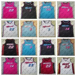 ''Heat''Men Jersey 22 Butler 3 Wade High School Jimmy Dwyane College Basketball''''City Jerseys