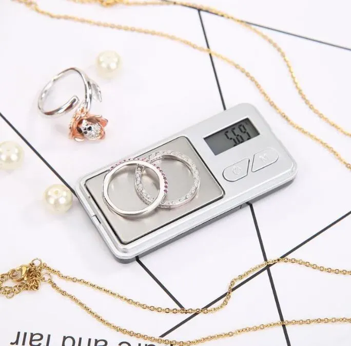 Latest Pocket 200g x 0.01g Digital Scale Silver Electronic Precise Jewelry Scale High precision Kitchen Weight scales