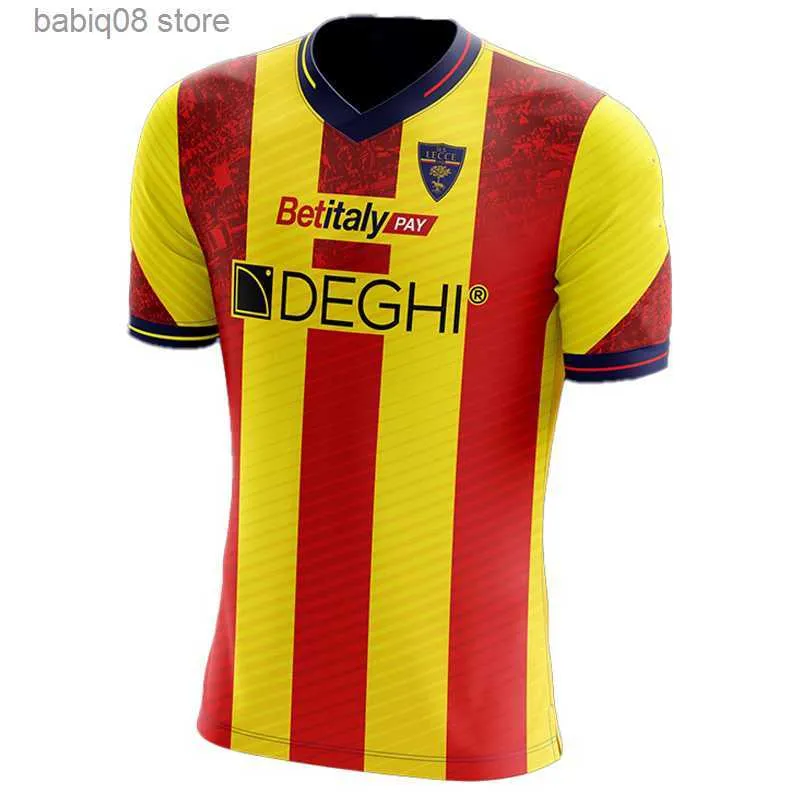 Fans bovenaan T -stukken TEES 23 24 LECCE BANDA MENS SOCKER JIREYS ALMQVIST RAFIA KRSTOVIC DORGU STREFEZZA BURNETE Home Away Football Shirts korte mouw uniformen