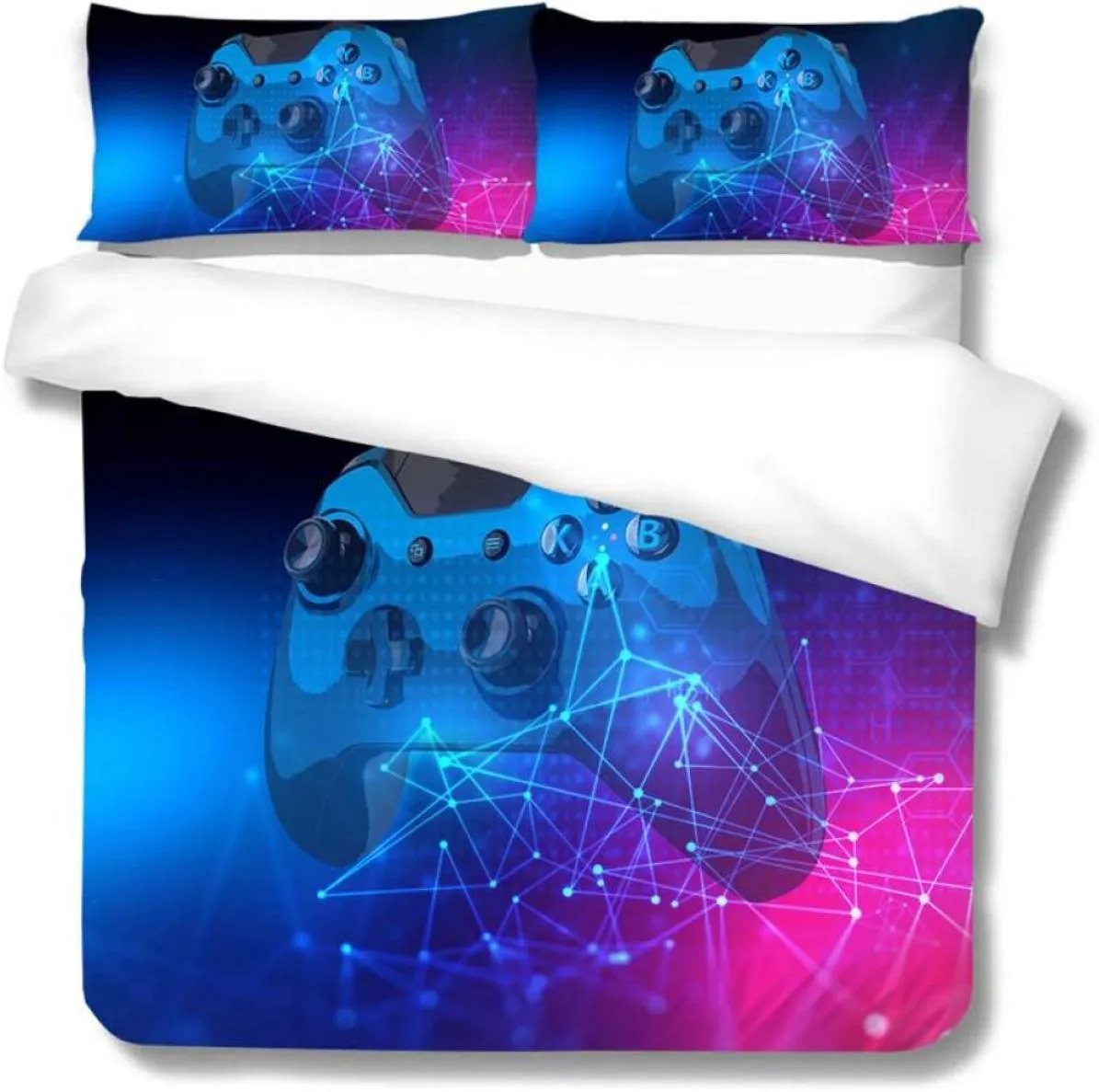 Beddengoed sets 3D set xbox game handle gedrukt dekbedovertrek King queen size kind kinderen slaapkamer decoratie home textiel3239489