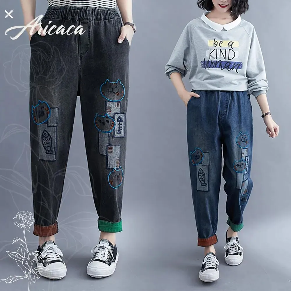 Autumn Winter Men's Jeans Harem Denim High Quality Cargo Pants Jogger Goth  Hip Hop Trousers Male Grey jeans men