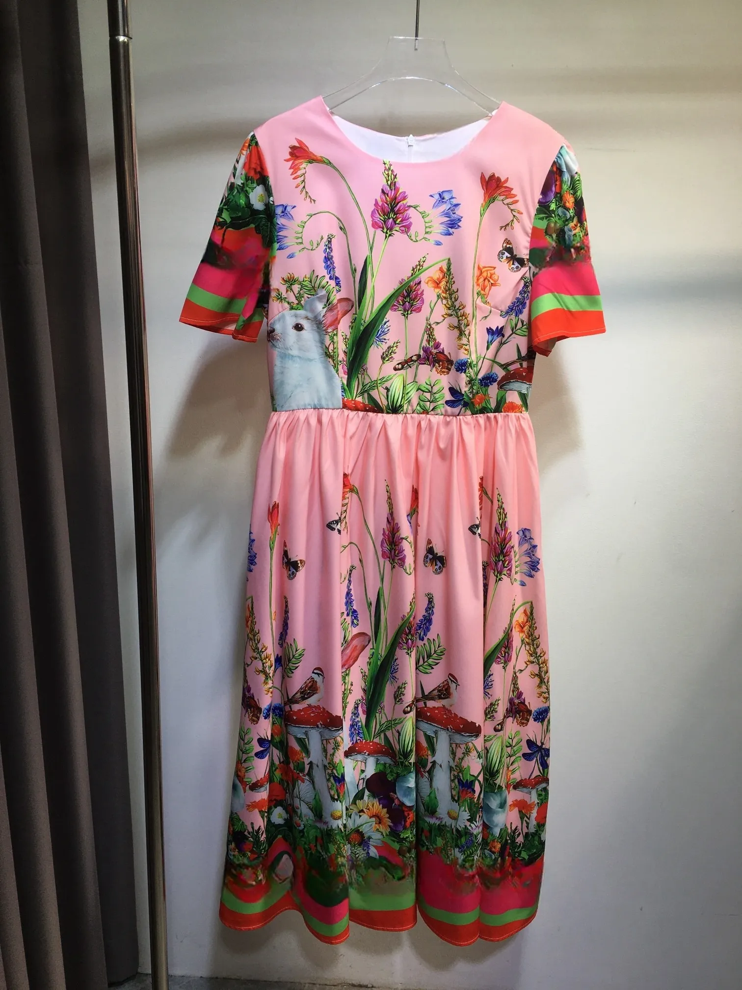rabbit rabbit rabbit designs casual dresses NWOT RABBIT RABBIT RABBIT Blue & Red Design Tank Dress Cut out Panels size 10
