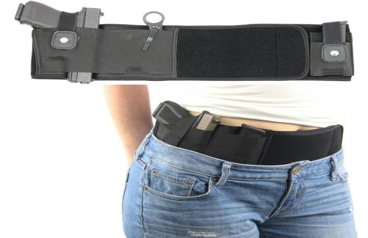 Tactische pistoolholster Binnenriemen Draagbare verborgen holsters Brede riem Mobiele telefoontassen Outdoor Jacht Schieten Verdediging Rechts Le6750374