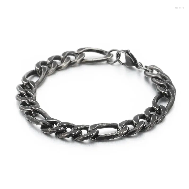 Link-Armbänder Herren-Armband Edelstahl Vintage-Schmuck Curb Cuban Chain Punk Weihnachtsgeschenk Großhandel Accessoires