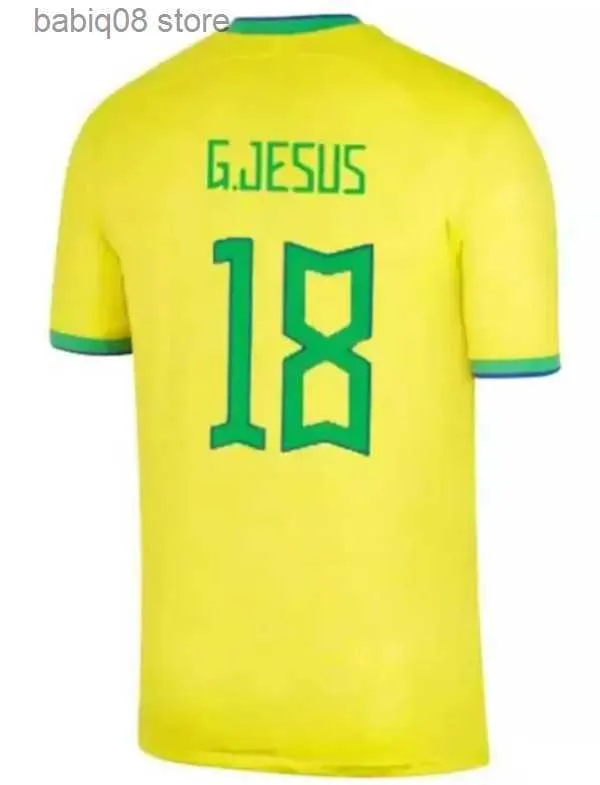 Fans toppar tees 2022 23 Camiseta de Futbol Paqueta Coutinho Brazils Soccer Jerseys Football Shirt Firmino Brasil 22 23 Marquinhos Vini Jr Antony Silva Dani Alves GJesu