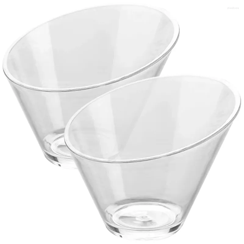 Servis uppsättningar 2 st Fruit Bowl Kitchen Accessory Simple Storage Table Berfores transparent multifunktionell