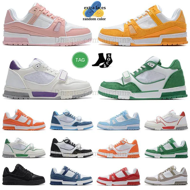 Baskets de luxe Virgil Trainer Chaussures habillées Hommes Femmes Virgils Ablohs Mocassins à plateforme Noir Blanc Bleu Rose Lace Up Designer Mocassins Femme Bureau Chaussure Plate-Forme