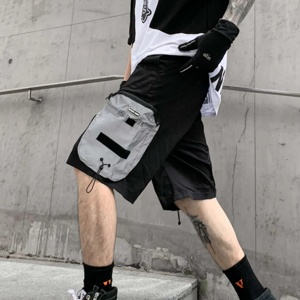 Summer Shorts Functional Overalls Tactical Military High Street Cargo Pants Men's Clothing Haruku Japanese Style Safari