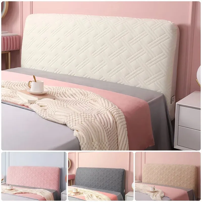 Bed Headboard Cover Thicken Velvet Bed Headboard Slipcover for Twin Queen King Size Beds Dustproof Protector Bed Head Covers 231221