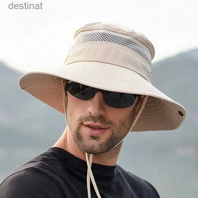 Wide Brim Hats Bucket Hats Men Summer Foldable Sun Fisherman Outdoor Sports Fishing  Sun Hat Wide Brim Casual Travel Beach Sunscreen UV Protection Cap  U53L231221 From Destinat, $3.47