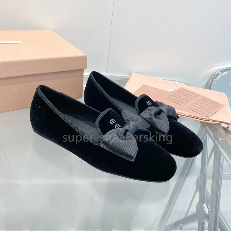Nubuck loafers cheap casual bowknot shoes